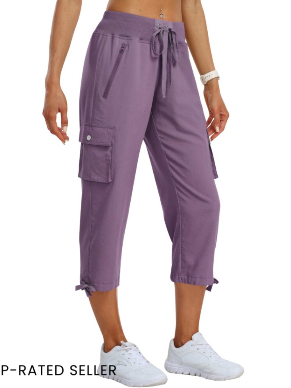 Loose Fit Cargo Capris Lightweight Quick Dry Hiking Pants Casual Travel